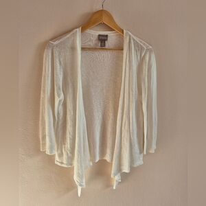 Chico's Light Cardigan Ramie And Rayon Size 1 Or Medium